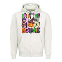Oatmeal Heather Hallowen Boo Zipper Hoodie - AdoDesignShop