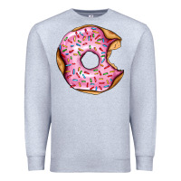 Heather Grey pink strawberry donut Premium Sweatshirt - AdoDesignShop