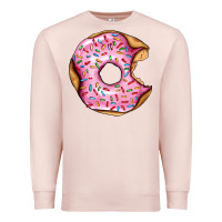 Pale Pink pink strawberry donut Premium Sweatshirt - AdoDesignShop