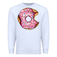 White pink strawberry donut Premium Sweatshirt - AdoDesignShop