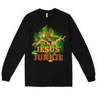 Black Jesus junkie St. Patricks Day Long Sleeve Tee - FaDigitalArtStudio