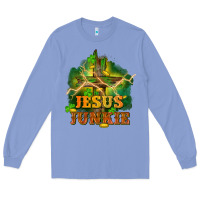 Colony Blue Jesus junkie St. Patricks Day Long Sleeve Tee - FaDigitalArtStudio