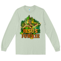 Matcha Jesus junkie St. Patricks Day Long Sleeve Tee - FaDigitalArtStudio