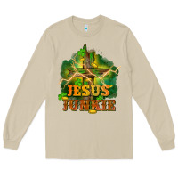 Mushroom Jesus junkie St. Patricks Day Long Sleeve Tee - FaDigitalArtStudio