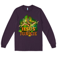 Plum Jesus junkie St. Patricks Day Long Sleeve Tee - FaDigitalArtStudio