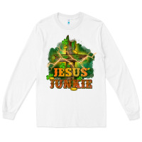 White Jesus junkie St. Patricks Day Long Sleeve Tee - FaDigitalArtStudio