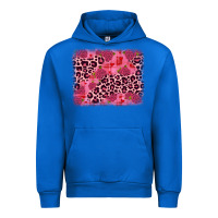 Cobalt valentine's day roses leopard background Urban Hoodie - JahusDesignShop