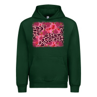Forest Green valentine's day roses leopard background Urban Hoodie - JahusDesignShop