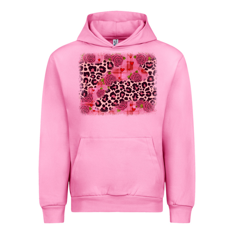 Valentine's Day Roses Leopard Background Urban Hoodie by JahusDesignShop | Teevron