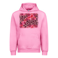 Fuchsia Pink valentine's day roses leopard background Urban Hoodie - JahusDesignShop