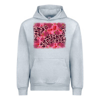 Heather Grey valentine's day roses leopard background Urban Hoodie - JahusDesignShop
