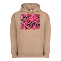 Pigment Burro valentine's day roses leopard background Urban Hoodie - JahusDesignShop