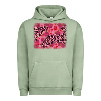 Pigment Oil Green valentine's day roses leopard background Urban Hoodie - JahusDesignShop