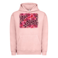 Pigment Salmon valentine's day roses leopard background Urban Hoodie - JahusDesignShop