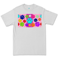 Dove Grey paw print Premium Tee - TumblerDesignByShophia