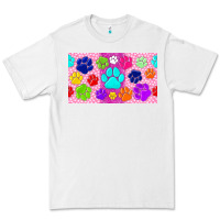 White paw print Premium Tee - TumblerDesignByShophia
