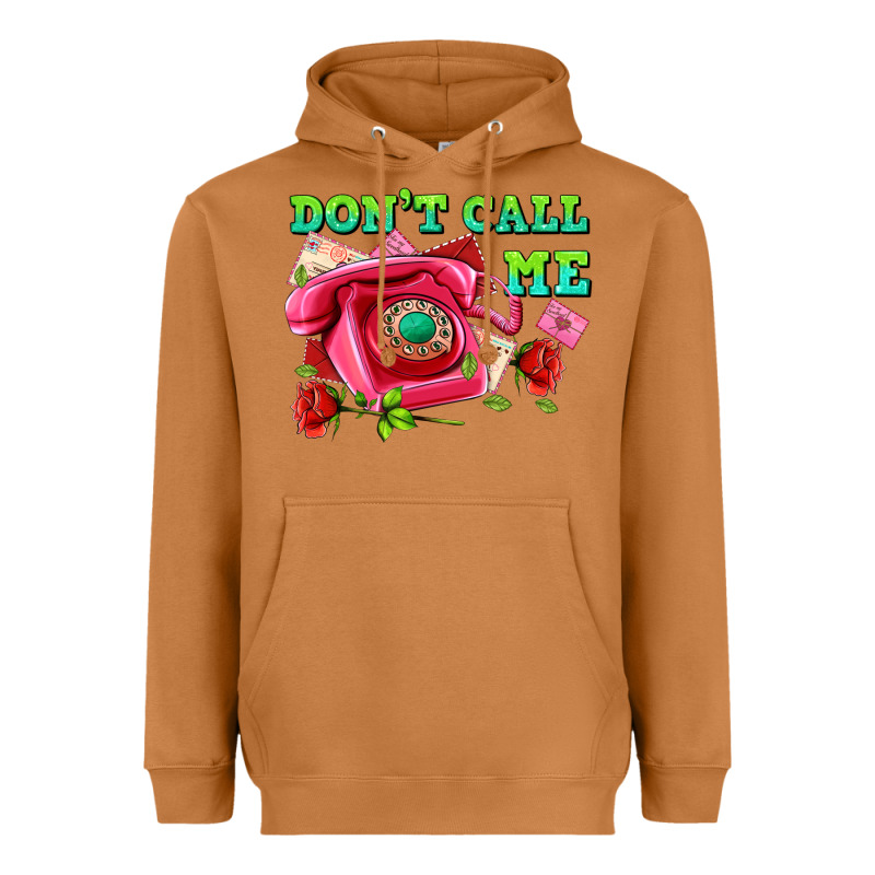 Dont Call Me With Pink Phone And Letters Heavyweight Hoodie by AdoDesignShop | Teevron