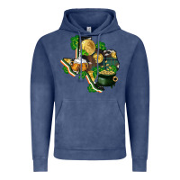 Vintage Denim texas map st patricks day Vintage Hoodie - FaDigitalArtStudio