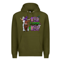 Army Green Moo I Mean Boo Premium Hoodie - CowhideDigitalArt