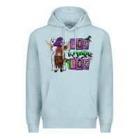 Blue Mist Moo I Mean Boo Premium Hoodie - CowhideDigitalArt