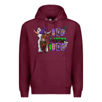 Burgundy Moo I Mean Boo Premium Hoodie - CowhideDigitalArt
