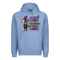 Colony Blue Moo I Mean Boo Premium Hoodie - CowhideDigitalArt
