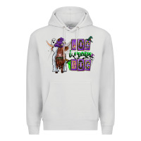 Dove Grey Moo I Mean Boo Premium Hoodie - CowhideDigitalArt
