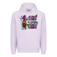 Lilac Moo I Mean Boo Premium Hoodie - CowhideDigitalArt
