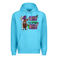 Ocean Blue Moo I Mean Boo Premium Hoodie - CowhideDigitalArt