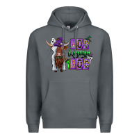 Rock Moo I Mean Boo Premium Hoodie - CowhideDigitalArt