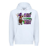 White Moo I Mean Boo Premium Hoodie - CowhideDigitalArt