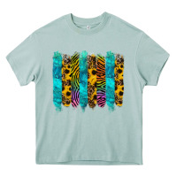 Arona turquoise leopard sunflowers colorful Heavy Core Tee - RanaPortraitStore