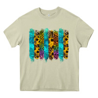 Mossy turquoise leopard sunflowers colorful Heavy Core Tee - RanaPortraitStore