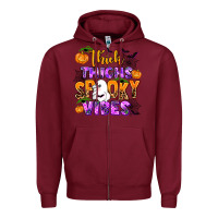 Burgundy thick thighs spooky vibes Zipper Hoodie - AdoDesignShop