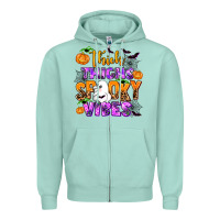 Seafoam thick thighs spooky vibes Zipper Hoodie - AdoDesignShop