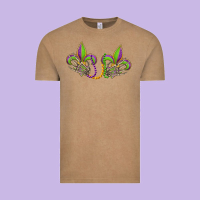 Skeleton Hands Mardi Gras Vintage Tee Designed By Oliviacreatesart