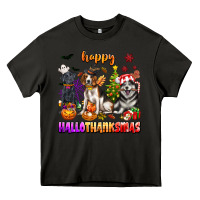 Asphalt happy hallothanksmas dogs Heavy Core Tee - texasbilliewilder