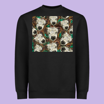 White Scottish Calf Heavyweight Sweatshirt Designed By Barkaloodesign