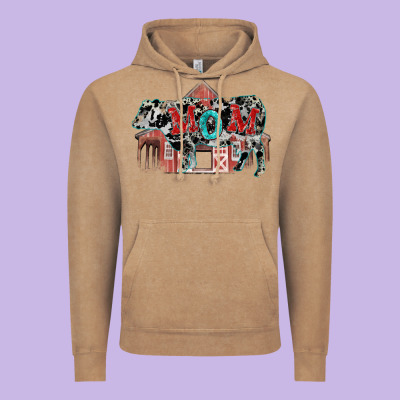 Mom Cow Mother's Day Vintage Hoodie Designed By Fadigitalartstudio