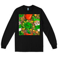 Black coffee cups st. patrick's day with leopard seamless pattern bbs Long Sleeve Tee - BundleAndBundleShop