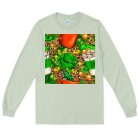 Matcha coffee cups st. patrick's day with leopard seamless pattern bbs Long Sleeve Tee - BundleAndBundleShop