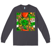 Smoke coffee cups st. patrick's day with leopard seamless pattern bbs Long Sleeve Tee - BundleAndBundleShop