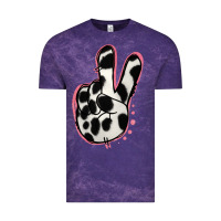 Cloud Purple Black White Dalmatian Peace Sign Vintage Tee - Jasminsmagicworld