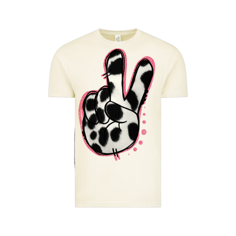 Black White Dalmatian Peace Sign Vintage Tee by Jasminsmagicworld | Teevron