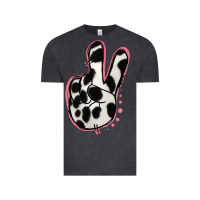 Vintage Black Black White Dalmatian Peace Sign Vintage Tee - Jasminsmagicworld