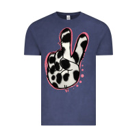 Vintage Denim Black White Dalmatian Peace Sign Vintage Tee - Jasminsmagicworld