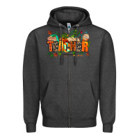 Charcoal Heather fall teacher Zipper Hoodie - AdoDesignShop