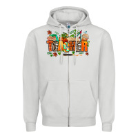 Dove Grey fall teacher Zipper Hoodie - AdoDesignShop