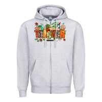 Heather Grey fall teacher Zipper Hoodie - AdoDesignShop