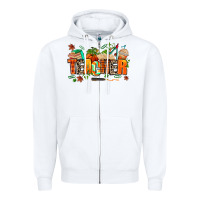White fall teacher Zipper Hoodie - AdoDesignShop